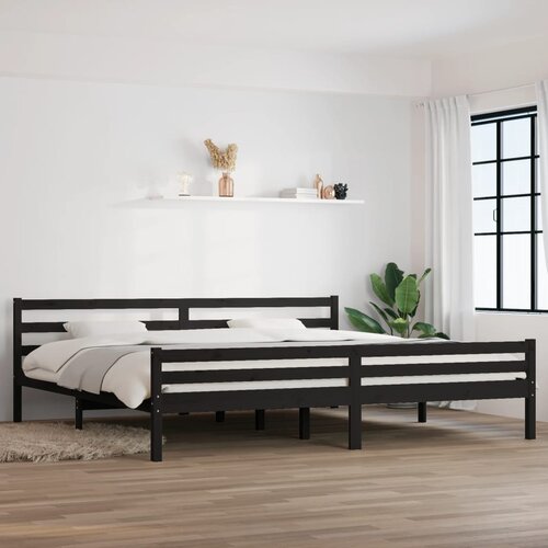 Furnova Posteljni okvir črn iz trdnega lesa 200x200 cm, (21934316) Slike