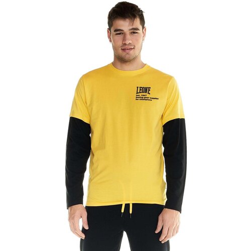 Leone 1947 Majice z dolgimi rokavi Man T-Shirt Long Sleeve Active Rumena Cene