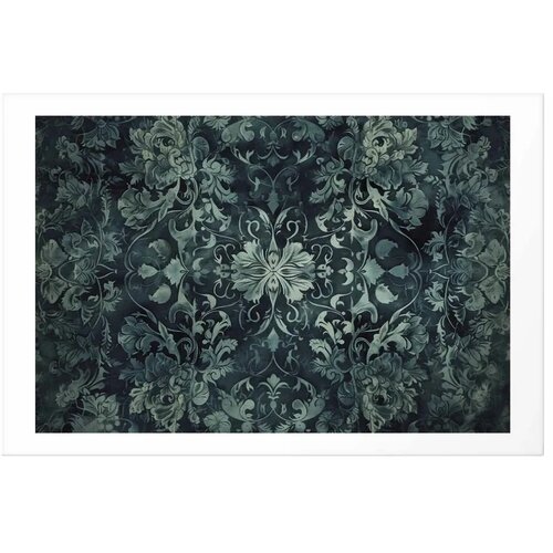  Plakat - Carpet Ornaments in Emerald Shades 90x60 Bez okvira s margom Cijene