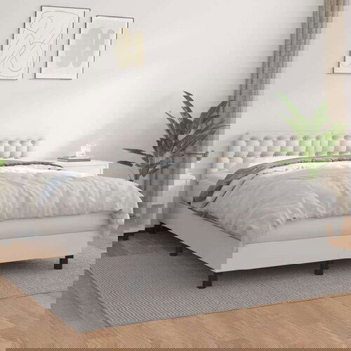 Box spring postelja z vzmetnico bel 140x200 cm umetno usnje, (20790091) Slike