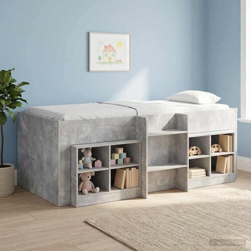 za krevet s policom 2 pcs Betonska siva 66 x 33 x 48 cm Slike