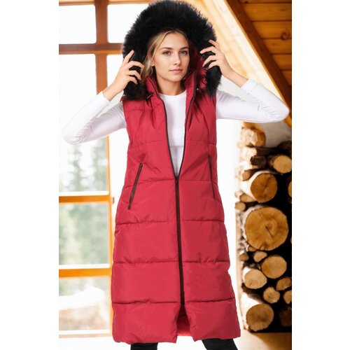 Dewberry Z6741 WOMEN&amp;#039;S VEST-LIGHT BURGUNDY Slike