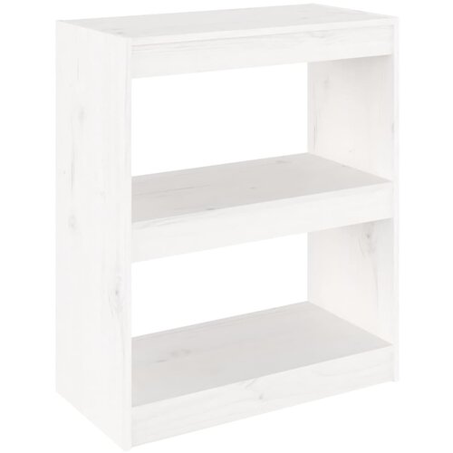 Maison Chic Knjižna omara - Knjižni regal bela 60x30x71,5 cm trdna borovina, (21725373) Cene