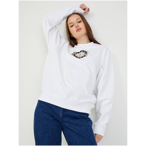 Diesel White Women Oversize Sweatshirt Felpa - Women Cene