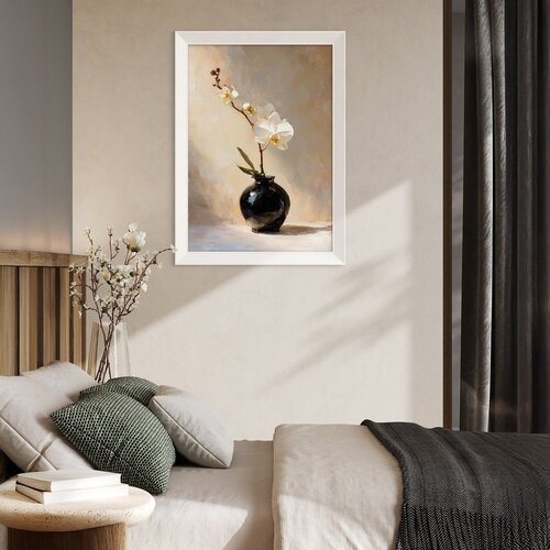 Styler Tiskana slika z okvirjem 56x75 cm White Orchid &amp;ndash; Slike
