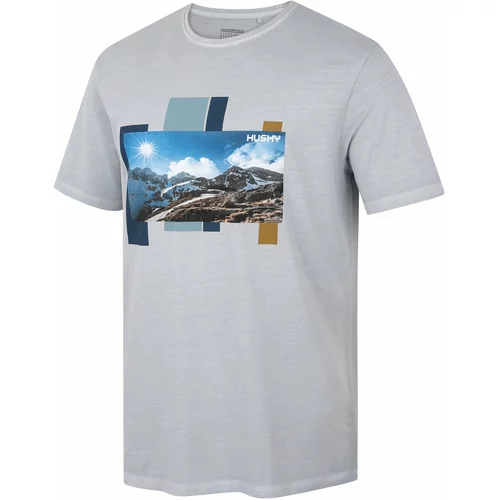 Husky Men's cotton T-shirt Tee Skyline M light grey