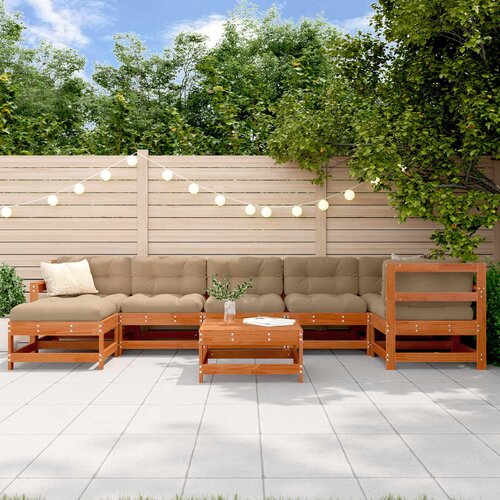  Set lounge namje&scaron;taja za vrt 8 pcs Bakarno smeđa bor Cijene