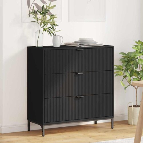 VidaXL Ormarić / Komoda Crna 79,5 x 33 x 82 cm Konstruirano drvo Slike