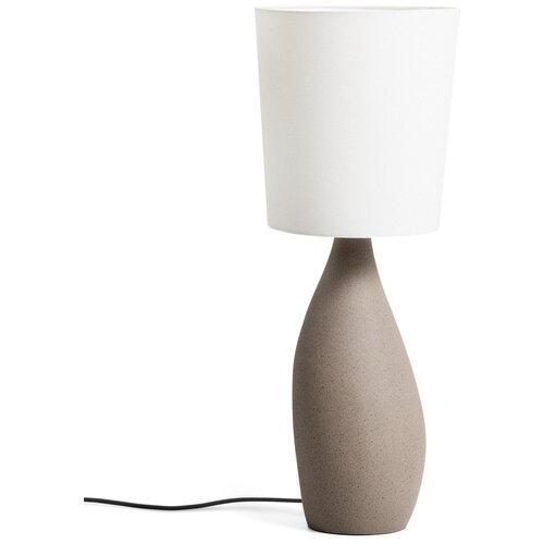 Kave Home Bijela/svijetlo siva stolna lampa s tekstilnim sjenilom (visina 77 cm) Viona &ndash; Cijene