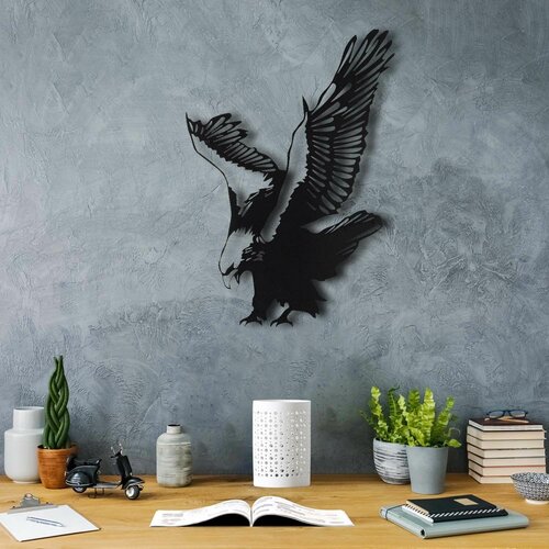 Eagle black decorative metal wall accessory Slike