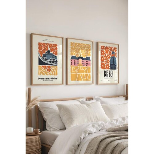WALLXPERT &Ccedil;-300381 - 5070 multicolor dekorativni set slika (3 komada) Cene