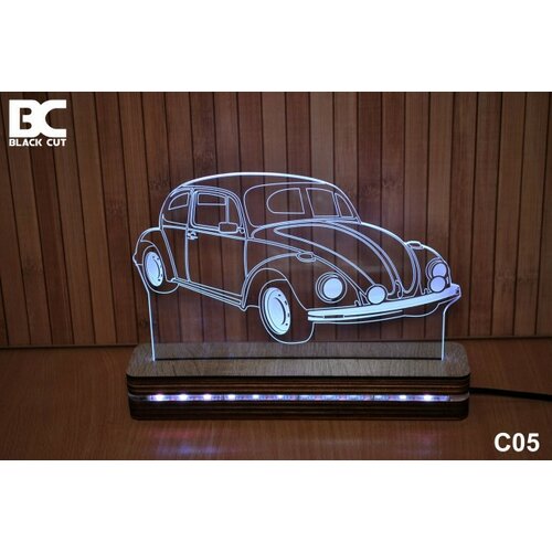 Black Cut 3D lampa jednobojna - buba ( C05 ) Slike