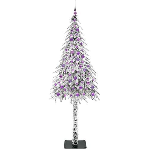 VidaXL Božićno drvce s 300 LED svjetlima Bijelo 210 cm PE i čelik Slike
