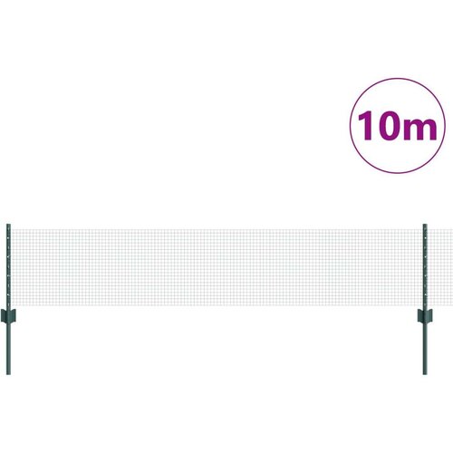  Zavarena Ograda s 5 U Stupova Zelena 0 4x10 m Čelik Slike