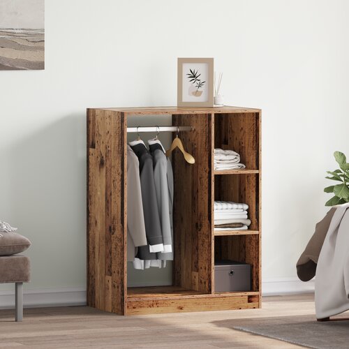 VidaXL Garderobna omara Star les 77 x 48 x 102 cm Konstruiran les Slike