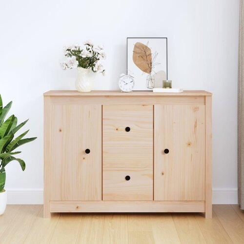 The Living Store Komoda 100x35x74 cm trdna borovina - Komoda, (21663598) Slike