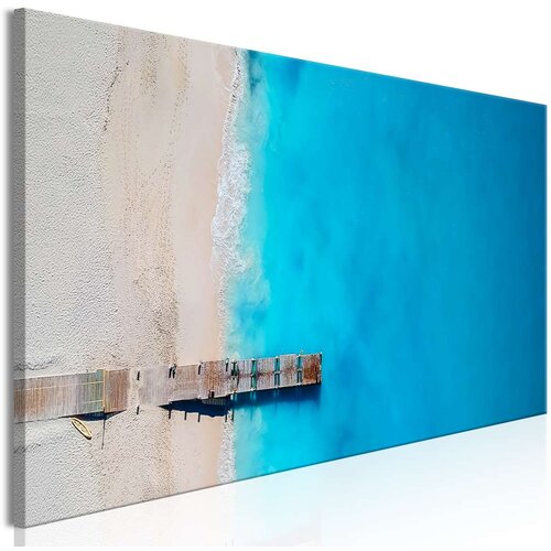  Slika - Sea and Wooden Bridge (1 Part) Narrow Blue 135x45 Slike