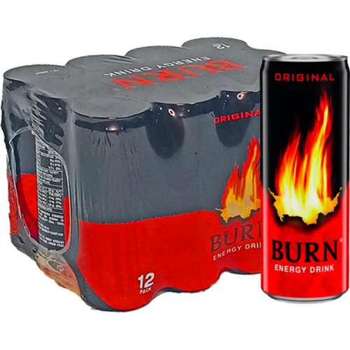 BURN Original gazirano bezalkoholno energetsko piće 0,25l / XXL 12 limenka Cene