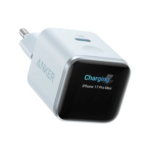 Anker Nano polnilec 45W, Smart Display, moder Slike