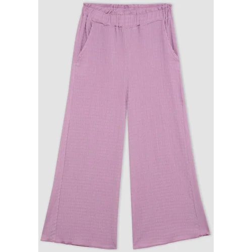 Defacto Girls' Wide Leg Crepe Trousers