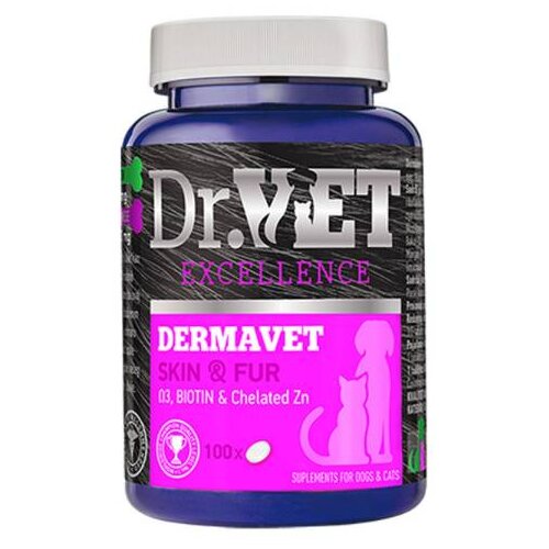  Dr. Vet Dermavet Skin&amp;amp;Fur 100 Tableta Slike