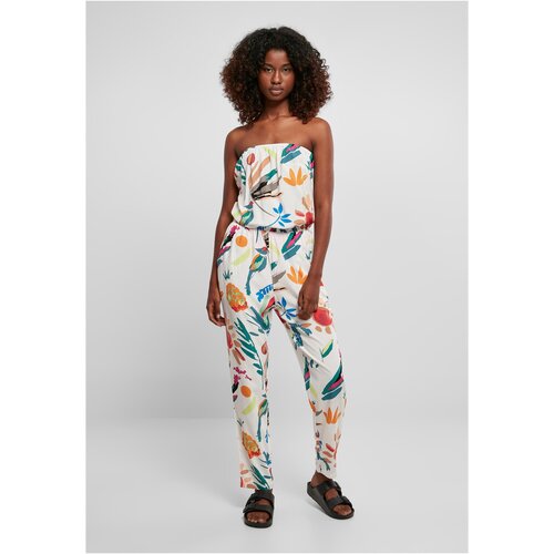 UC Ladies Women&amp;#039;s viscose bandeau white, sand and fruit jumpsuit Slike