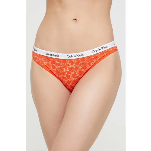 Calvin Klein Underwear Brazilke boja: narančasta, od čipke