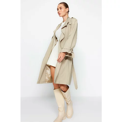 Trendyol Trench Coat - Beige - Double-breasted