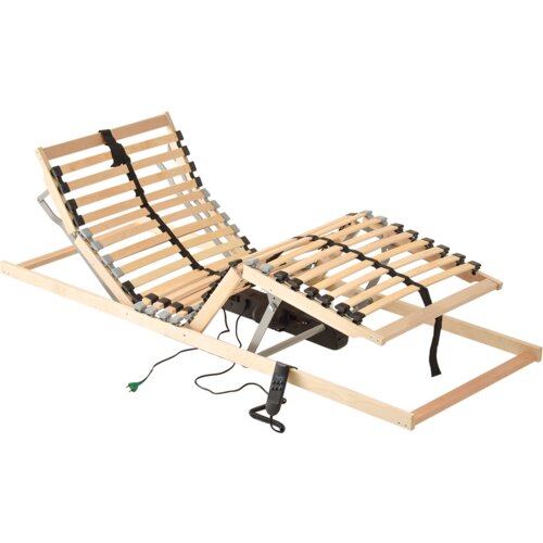 VidaXL Električni krevet s letvičastom podlogom, 26 letvica, 7 zona, 90 x 190 cm Slike