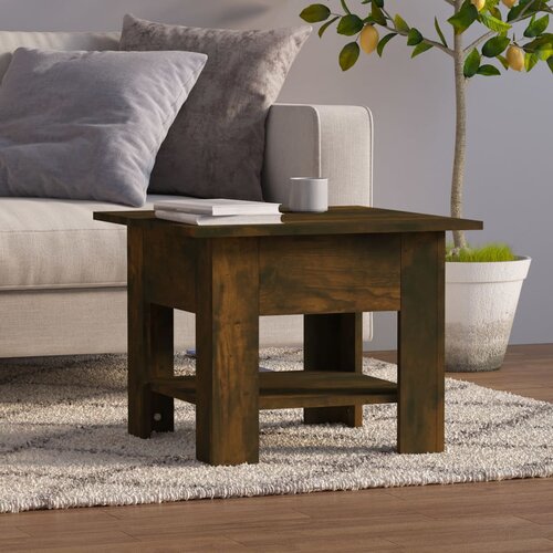  Stolić za kavu boja dimljenog hrasta 55 x 55 x 42 cm od iverice Cene