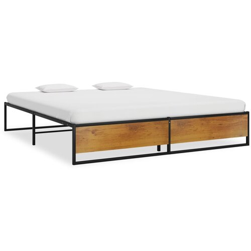 VidaXL Posteljni okvir črn kovinski 200x200 cm, (20647501) Slike