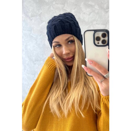 Kesi marka niezdefiniowana Cap with fleece Agnieszka K239 navy blue Slike