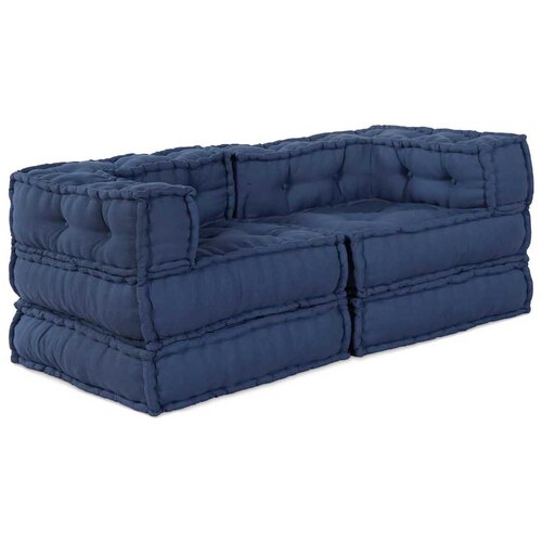 Modularna sofa 2 pcs Indigo 140 x 70 x 56 cm Tkanina Slike