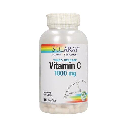 Solaray vitamin C 1000mg Timed Release - 250 veg. kapsul Slike