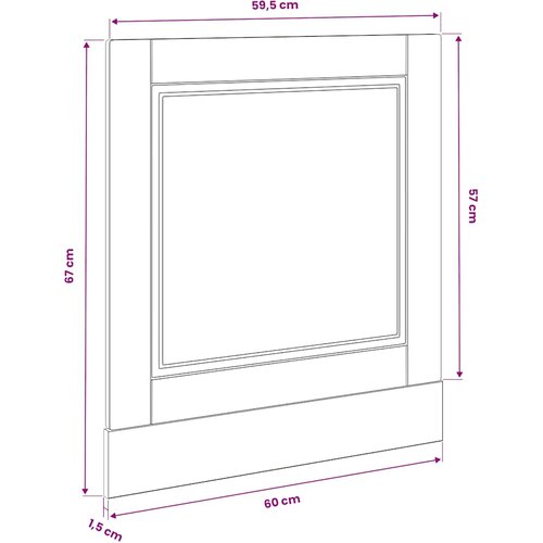  Ploča za perilicu posuđa Porto 60x1,5x57 cm konstruirano drvo Slike
