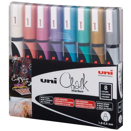 POSCA Komplet pastelnih krednih markerjev z okroglo konico Uni PWE-5M, set 8/1