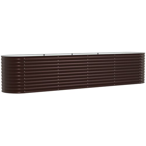 vidaXL Vrtna Povi&scaron;ena Gredica Smeđa 400x80x81 cm Galvanizirani Čelik Cijene