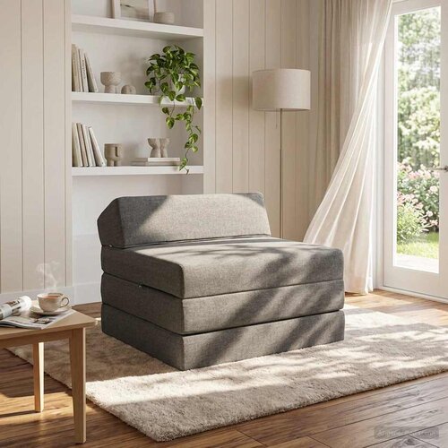 SOFA na razvlačenje Svjetlosiva 200 x 70 x 10 cm Tkanina Cene