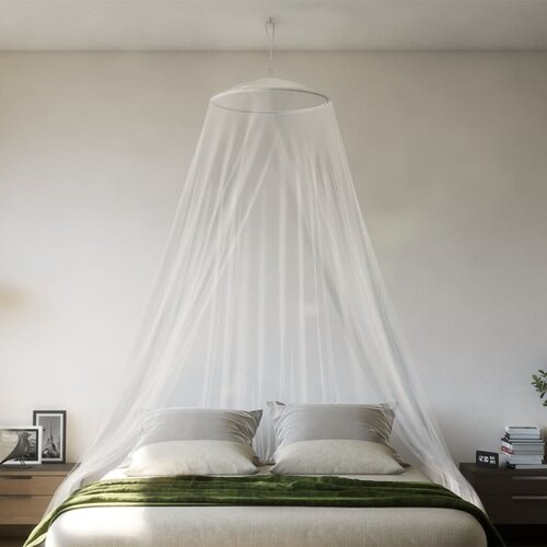 VidaXL Mreža protiv komaraca za krevet 220 bijela 56 x 56 x 220 cm Slike
