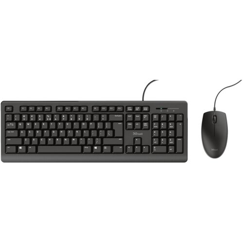  Tastatura+miš TRUST Primo žični set/US/crna Cene