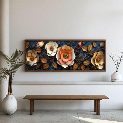 WALLXPERT FAH053-120 Multicolor Decorative Framed MDF Painting Cene