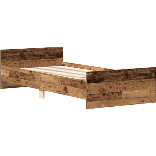 VidaXL Okvir kreveta bez madraca staro drvo 90x200 cm Slike