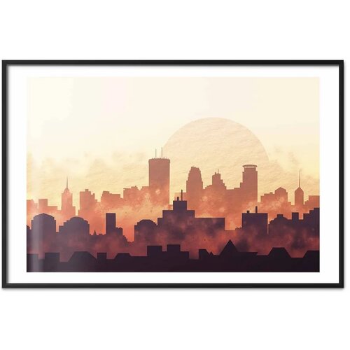  Plakat - City Heat 30x21 Crni okvir s margom Slike