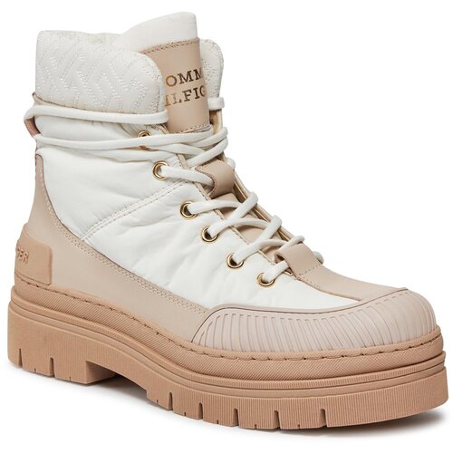 Tommy Hilfiger Pohodni čevlji Th Monogram Outdoor Boot FW0FW07502 Ancient White YBH Cene