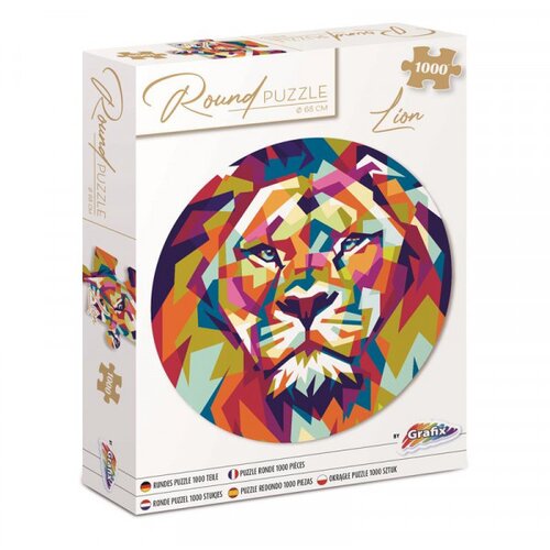 Artmie Okrugle puzzle Lion 68 cm - 1000 kom Slike