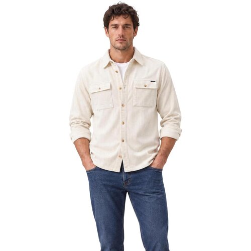 Gianni Lupo Srajce z dolgimi rokavi OVERSHIRT GL7844S Bež Slike