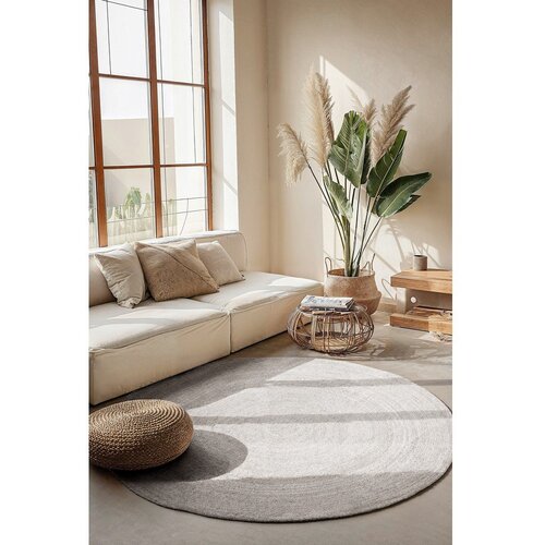 Hanse Home Bela obojestranska/ročno tkana okrogla preproga iz jute &amp;oslash; 140 cm Braided &amp;ndash; Slike