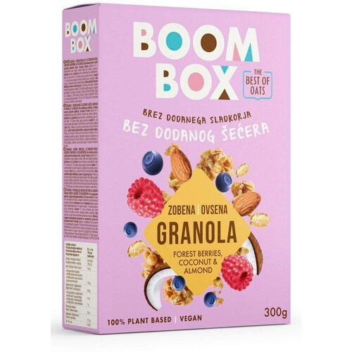 Boom box ovsena granola sumsko voce-kokos-badem 3 Cene