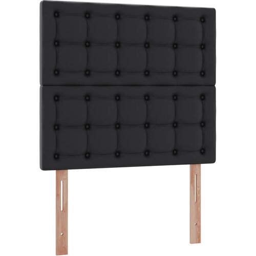  Krevet s od storage s uzglavljem Crna 90 x 200 cm Lažna koža Slike