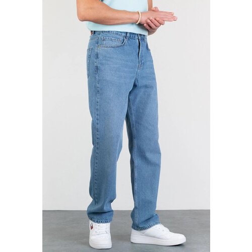 Dewberry 52334 Baggy Fit Relaxed Cut Hlt Loose Mens Jeans-LIGHT BLUE Slike